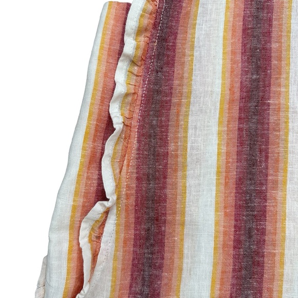 For Cynthia Striped Linen Sleeveless Top - Picture 5 of 9